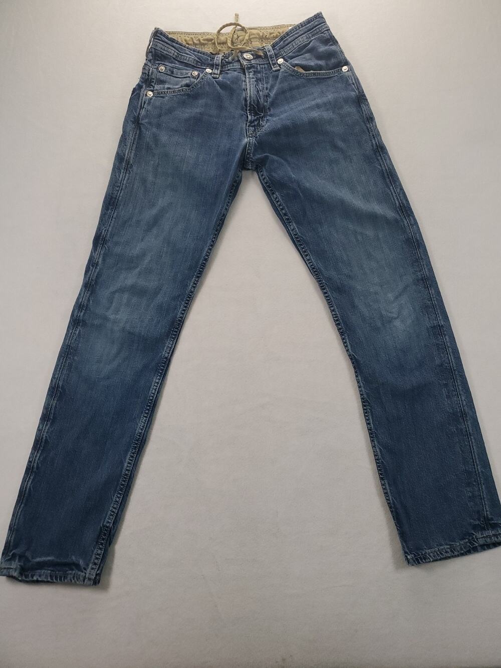 LEVI STRAUSS 1873 WHITE LABEL Men 504 Slim Stretch Cotton Denim Jean W28xL32Blue